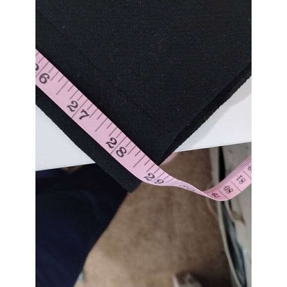 Vtg Emma James Womens Pants Sz 8 Black Crepe Straight Dressy Narrow - Picture 11 of 11